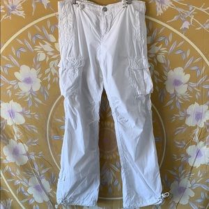 True Religion white cargo pants